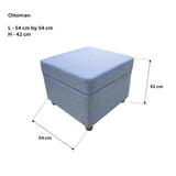 MELO Mini L-Shape Fabric Sofa with Ottoman Affordahome