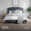 Flash Sale - George Upholstered Bed Frame + FREE Abel Laptop Table AF Home