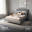 Flash Sale - Harold Upholstered Bed Frame + FREE Abel Laptop Table AF Home