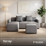 Harvey L-Shape Fabric Sofa