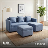 Melo L-Shape Fabric Sofa Set