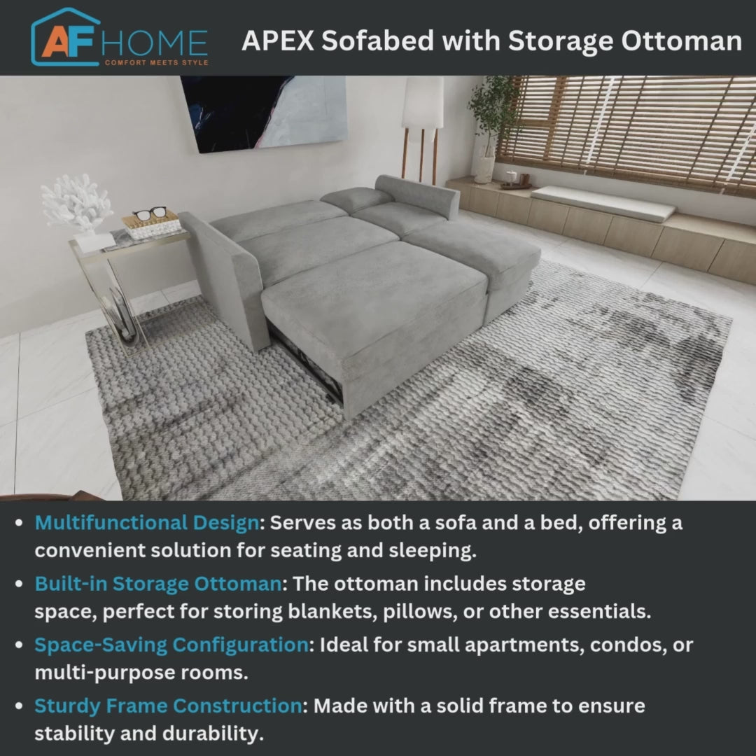 APEX Sofabed with Storage  Ottoman