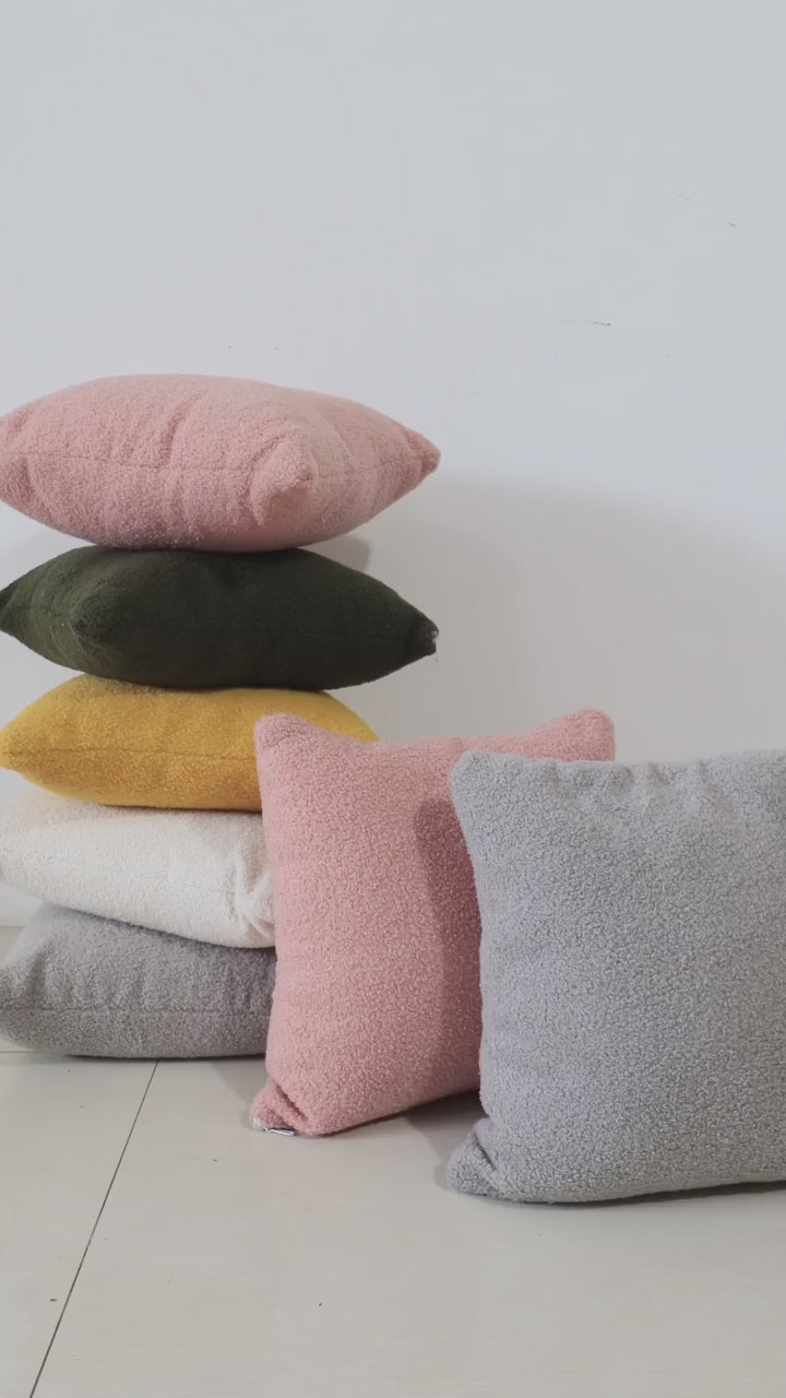 Pica Pillow - Pearl Fabric Throw Pillow Case with Pillow