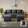 Rome Reversible Fabric Sofa Furnigo