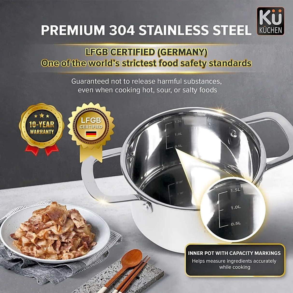 Premium Stainless Steel Cookware Set KU3325