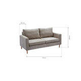SANDY 3-Seater Fabric Sofa with Pillows Affordahome