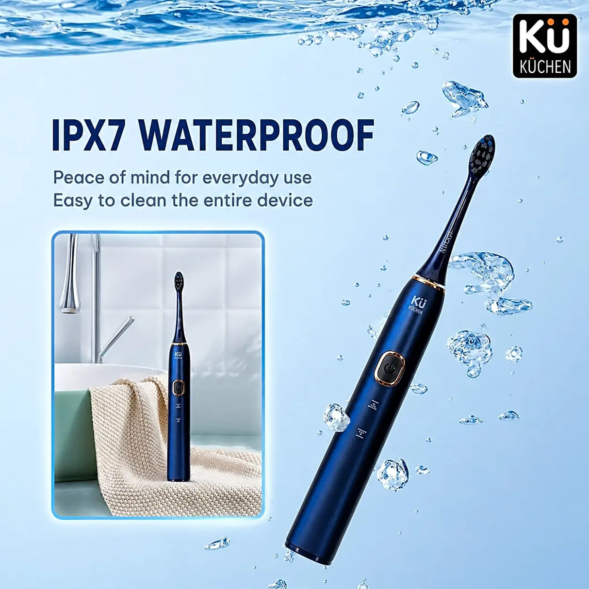 ULTRASONIC TOOTHBRUSH KU9500 – BLUE & WHITE