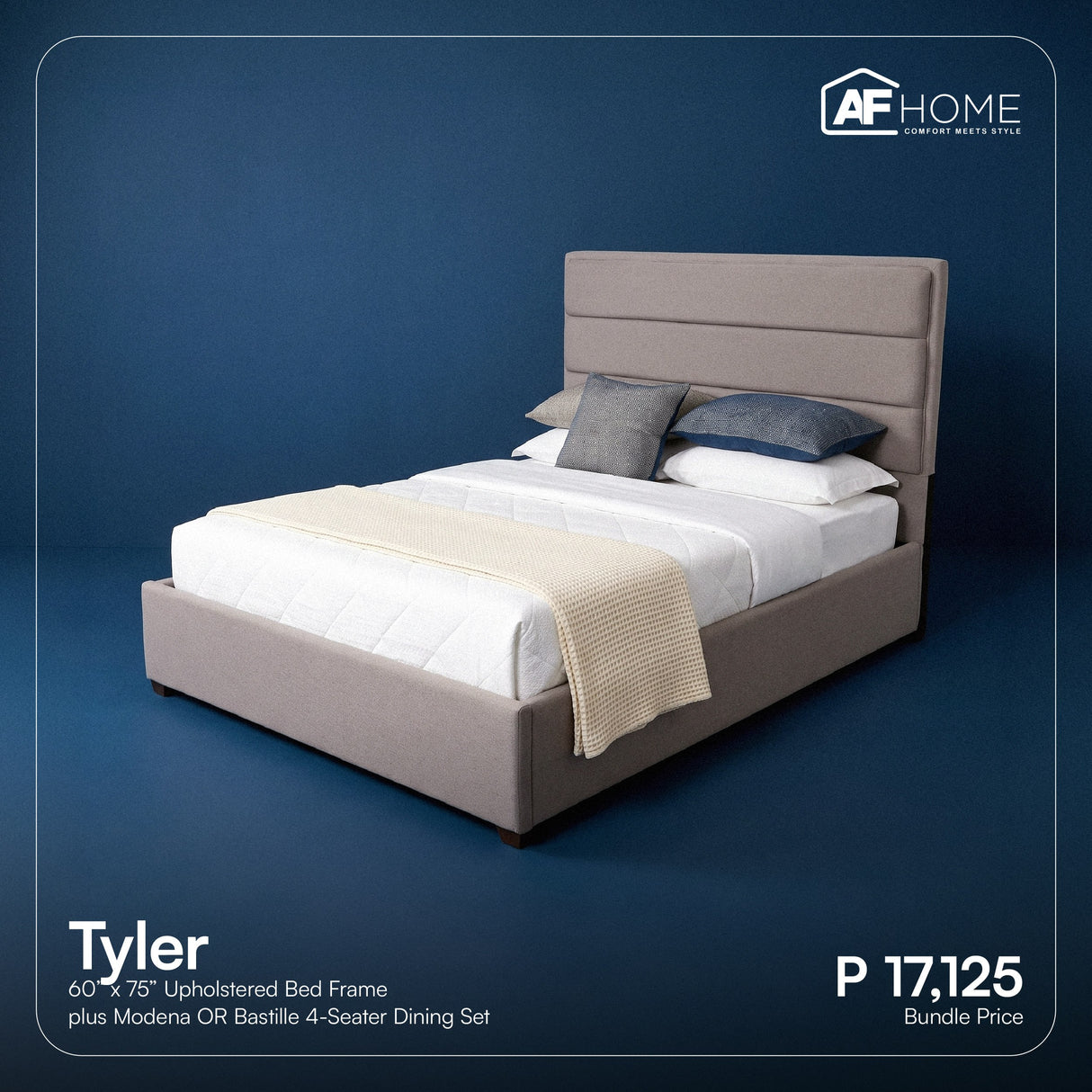Your Space, Your Mix - Combo C: Upholstered Bed + Dining Set