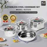 Premium Stainless Steel Cookware Set KU3325