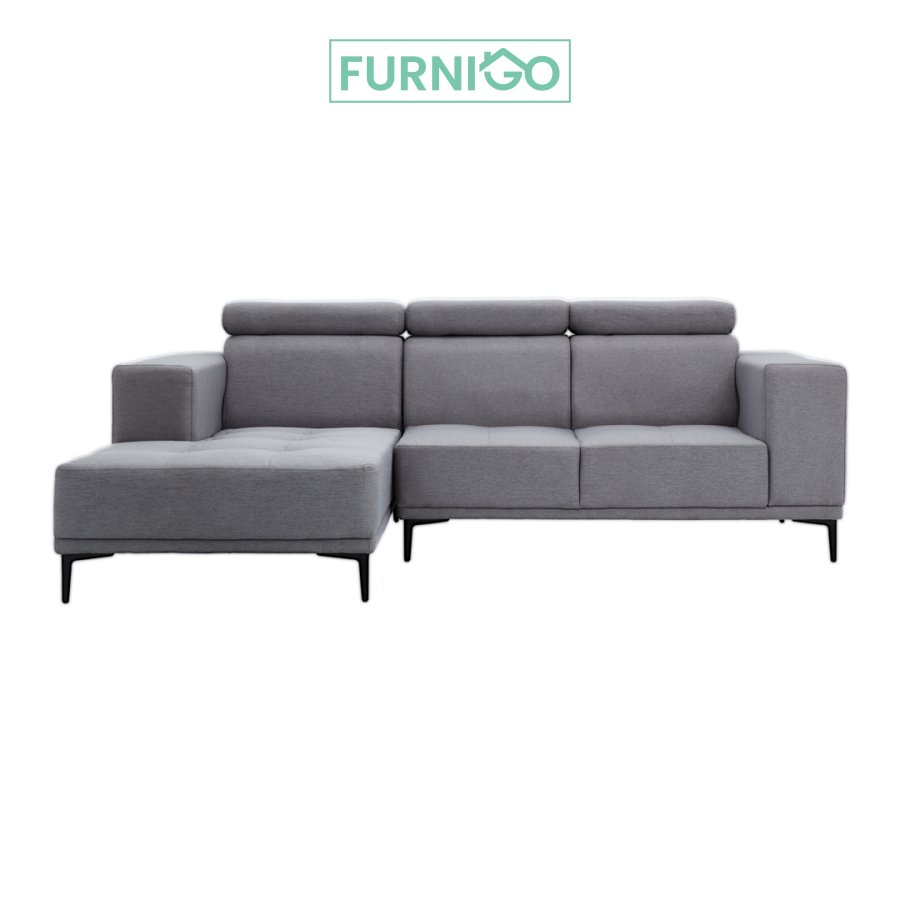 WARRICK L-Shape Fabric Sofa Furnigo