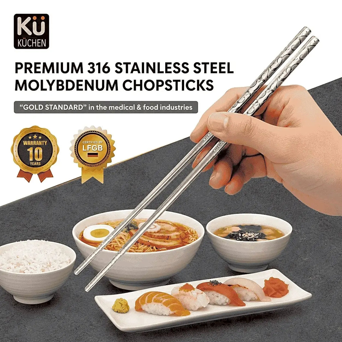 Stainless steel chopsticks set SK-C04-1