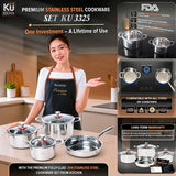 Premium Stainless Steel Cookware Set KU3325