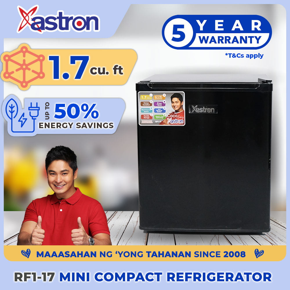 ASTRON RF1-17 Personal Refrigerator (1.7 cubic feet) | Energy Saving | 5 Year Warranty Astron