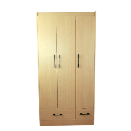 CARMINE 3 Door Wardrobe Furnigo