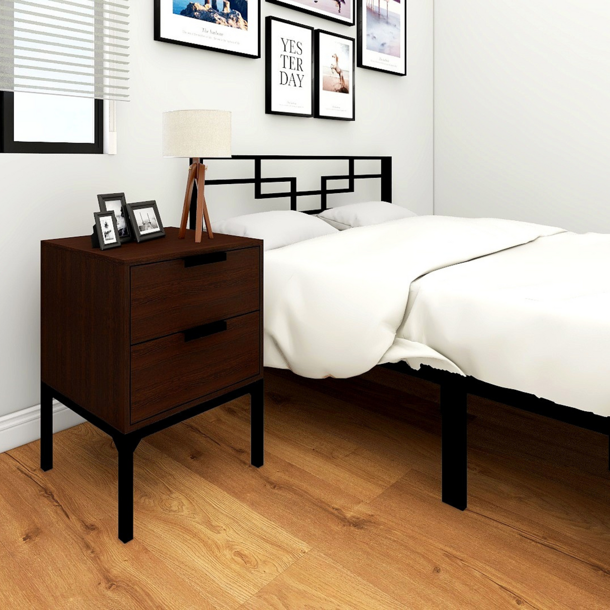 MARLEY 2-Drawer Side Table Affordahome