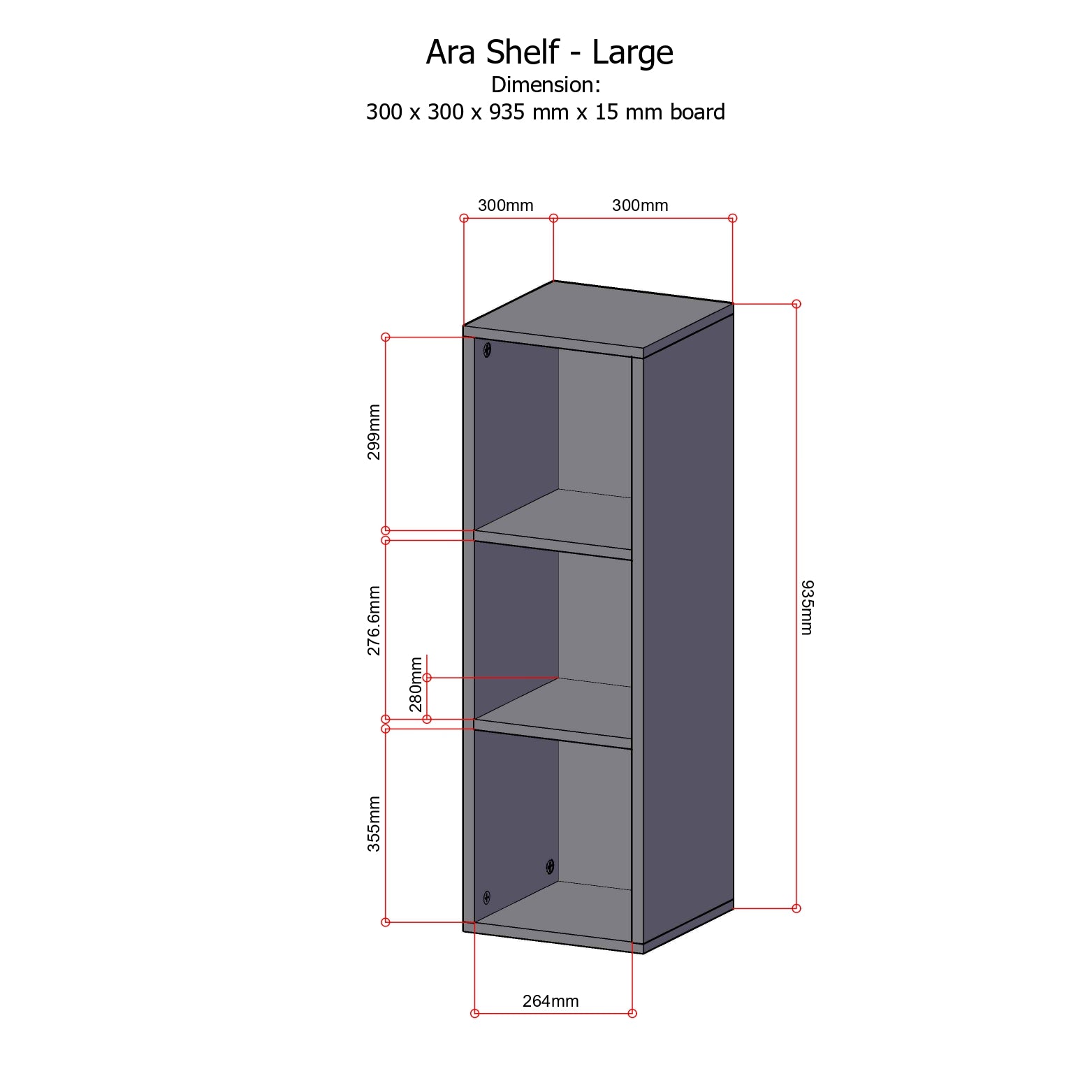 ARA Display Shelf Cube Box AF Home