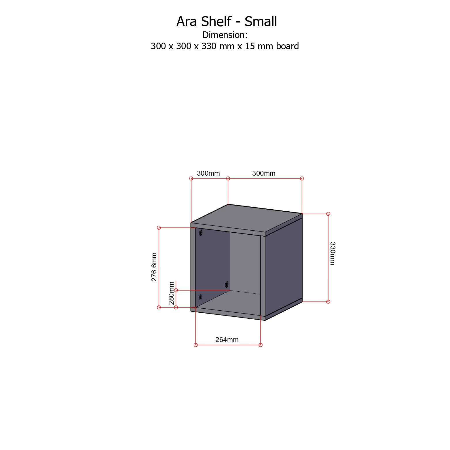 ARA Display Shelf Cube Box AF Home
