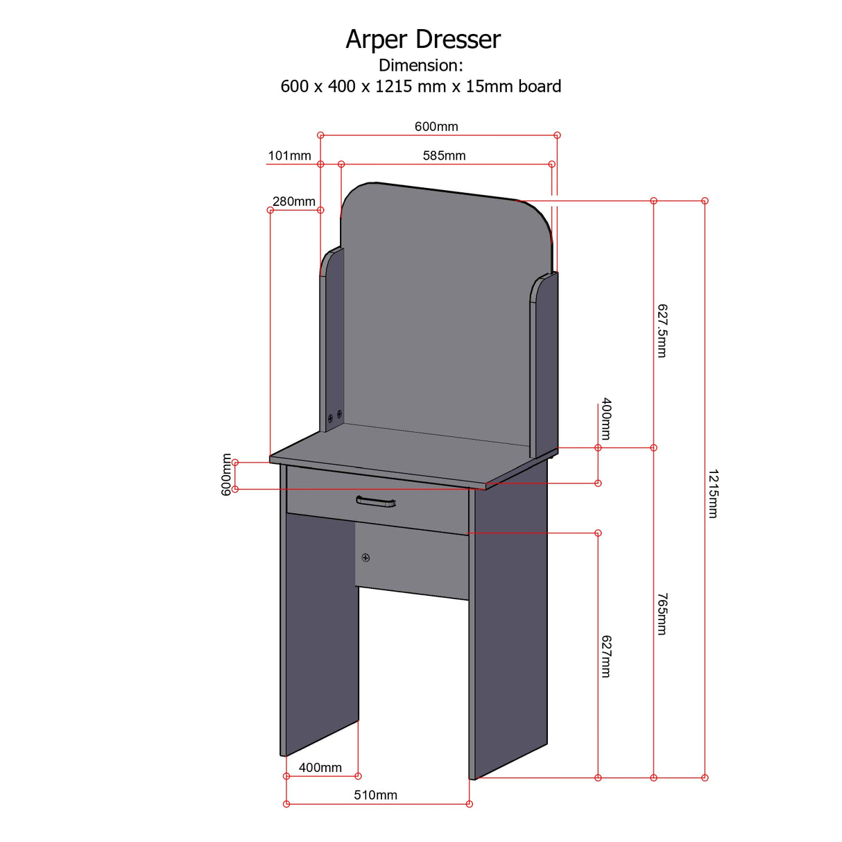 ARPER Dresser Cabinet Affordahome