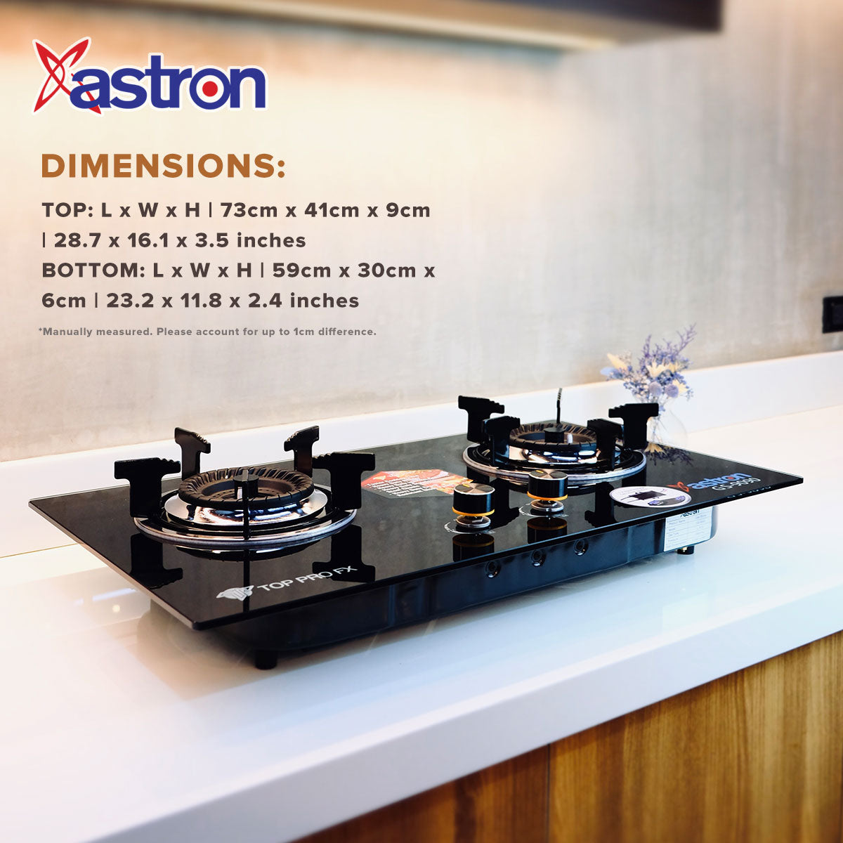 Astron Double Burner Gas Stove Astron GS-288 Heavy Duty Double