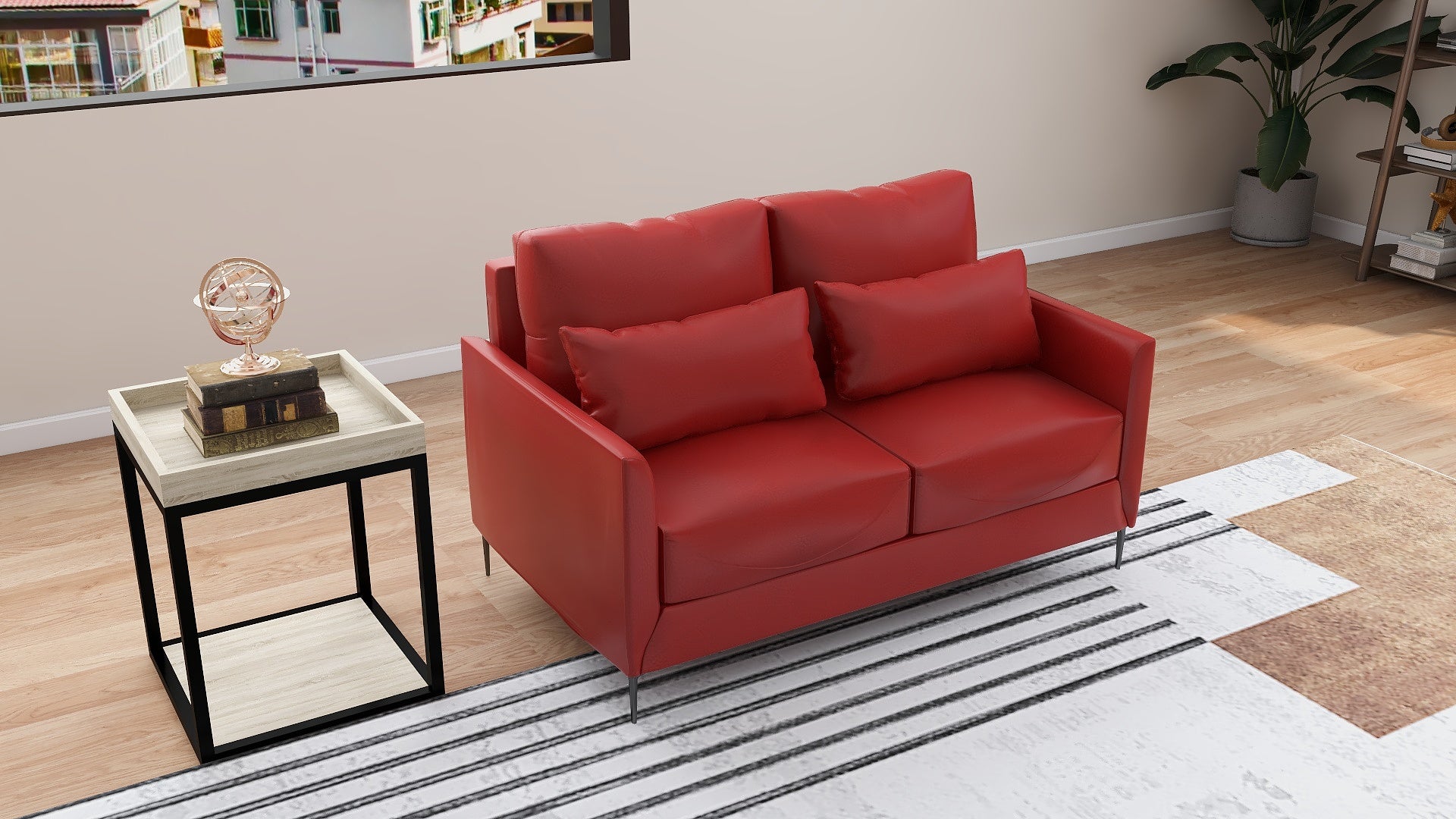 ASTRID 2-Seater Leather Sofa AF Home