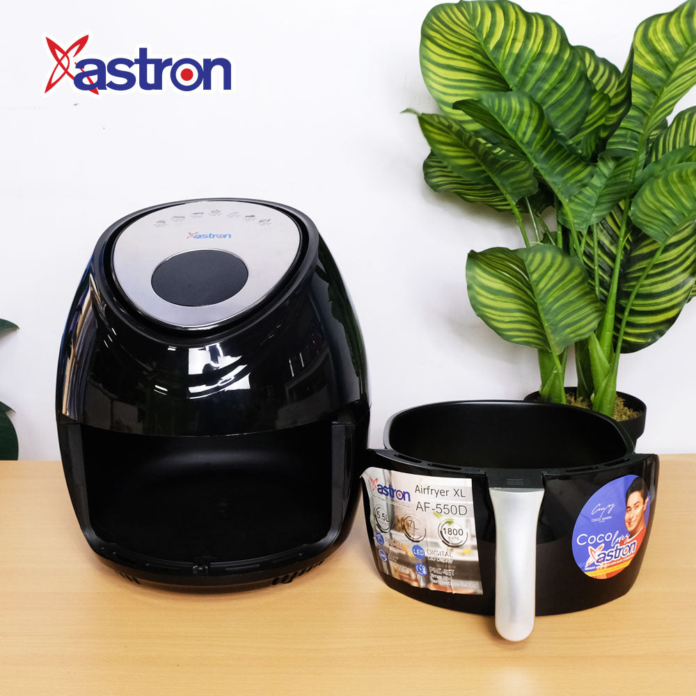 ASTRON AF550-D 5.5L Digital Turbo Air Fryer (XL Size) (1800W) (1 Year Warranty) LED Display Astron
