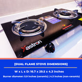 ASTRON DUAL FLAME DOUBLE BURNER GAS STOVE Astron