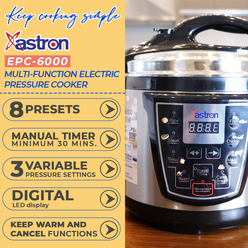 ASTRON EPC-6000 Multi-function Electric Pressure Cooker Astron