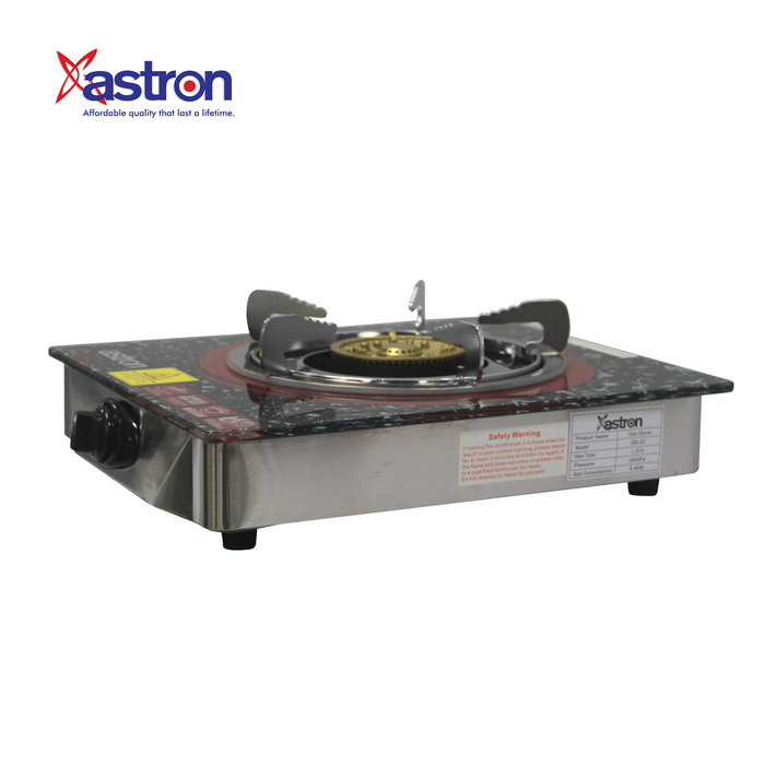 ASTRON GS-22 SINGLE Burner Heavy Duty Gas Stove with Tempered Glass Top Cast Iron Astron