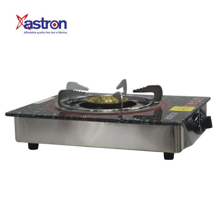 ASTRON GS-22 SINGLE Burner Heavy Duty Gas Stove with Tempered Glass Top Cast Iron Astron