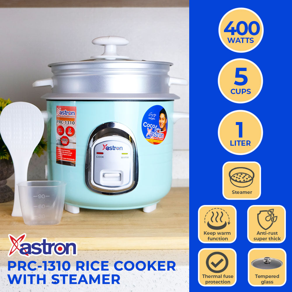 ASTRON PRC-1310 1L Rice Cooker with Steamer 5 cups Astron