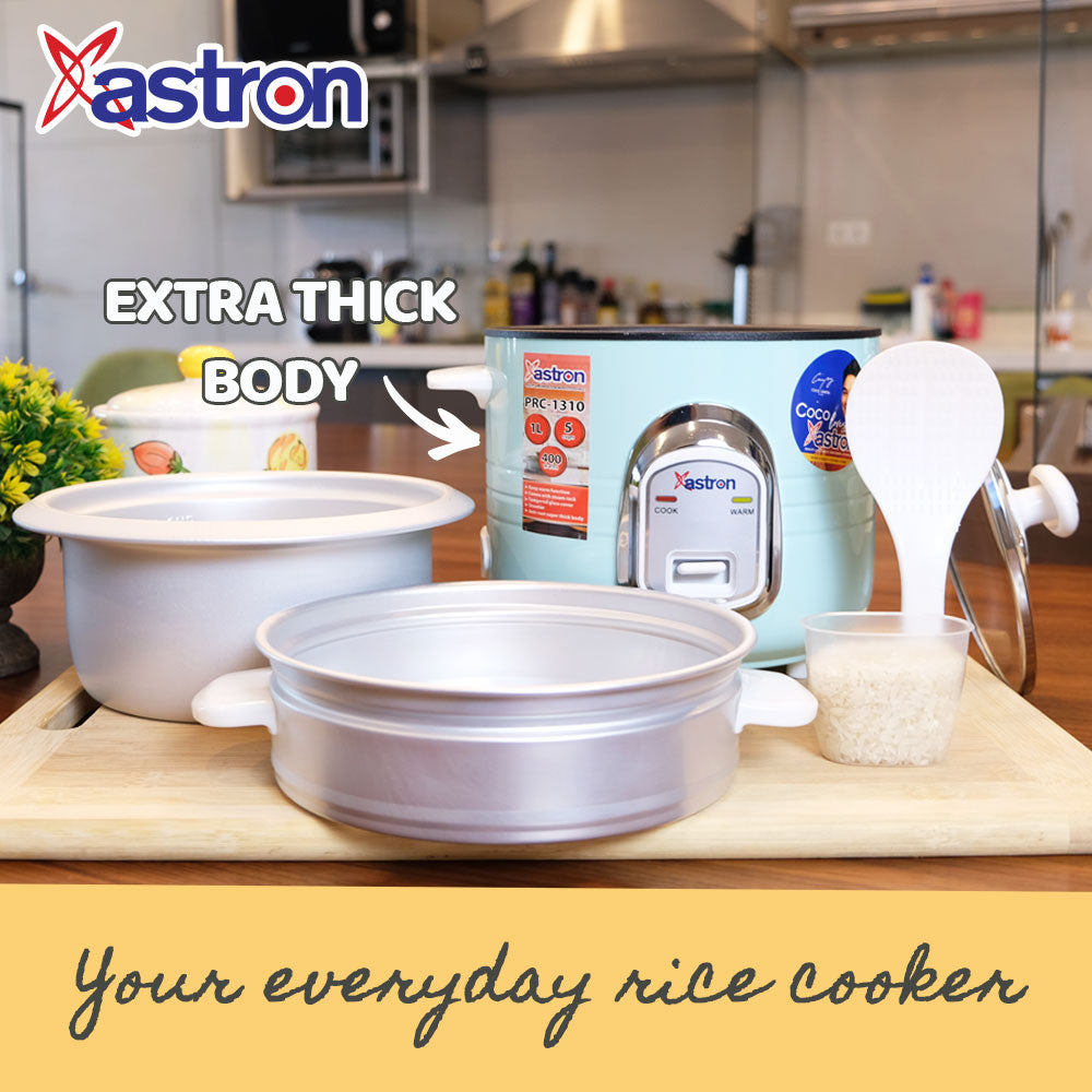 ASTRON PRC-1310 RICE COOKER (1.0L, 5 CUPS, W/ STEAMER, EXTRA THICK BODY) Astron