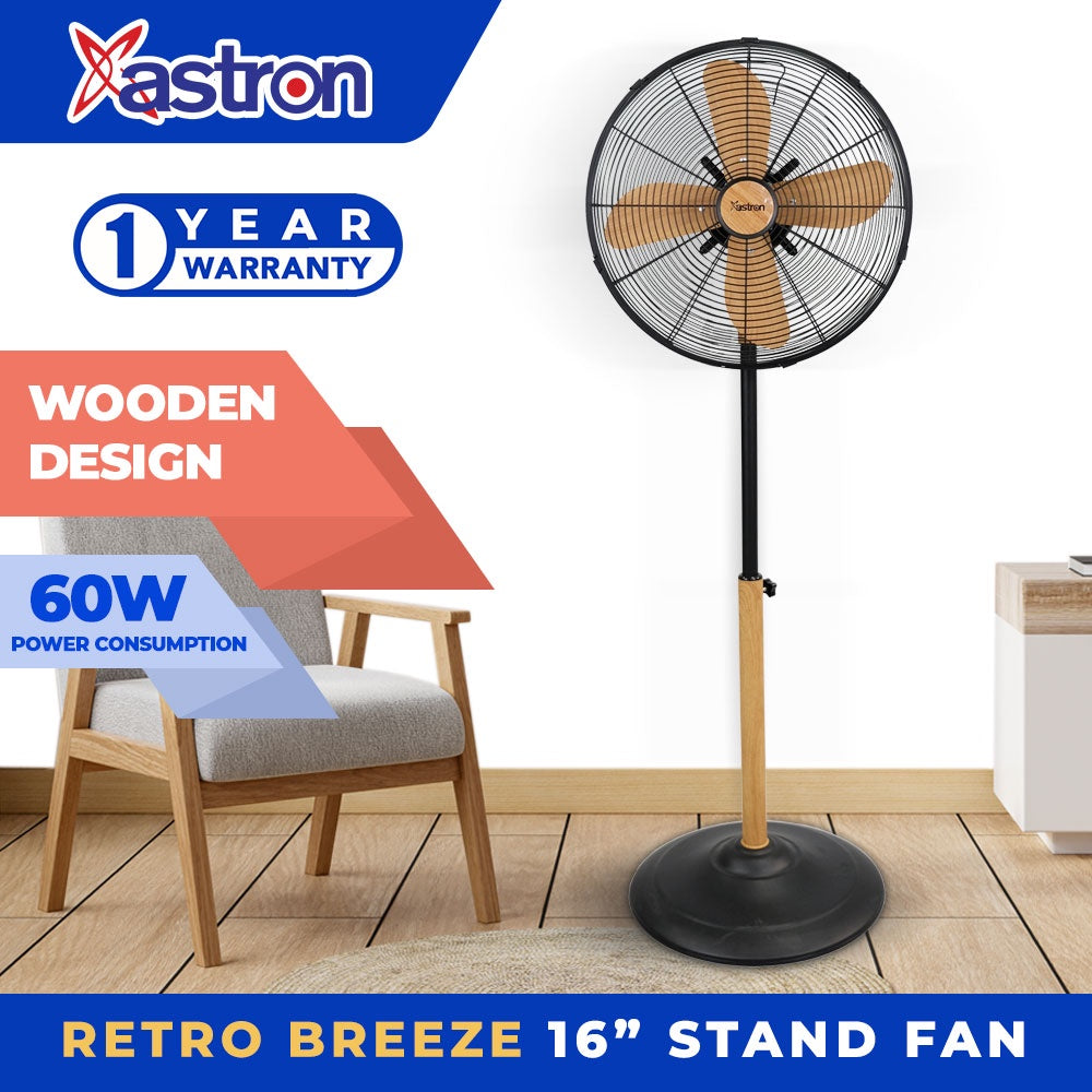 ASTRON Retro Breeze Stand Fan 16" Electric Fan Astron