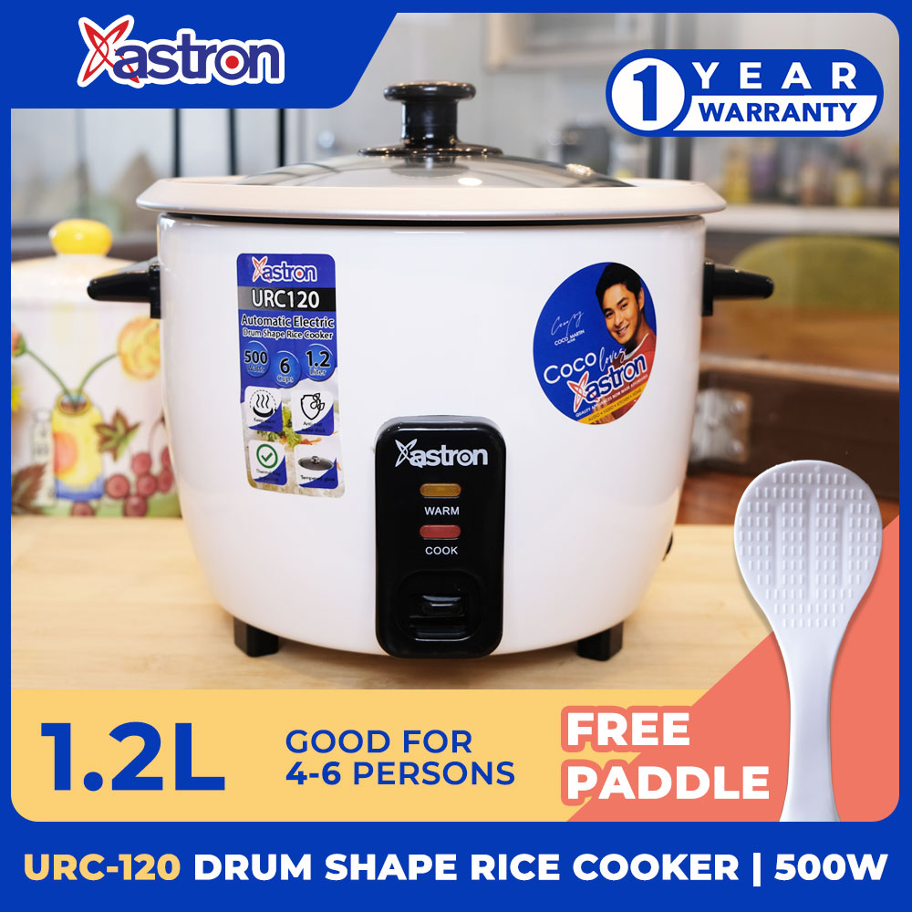 ASTRON URC-120 1.2 Drum Shape Rice Cooker (White) 6 cups Astron