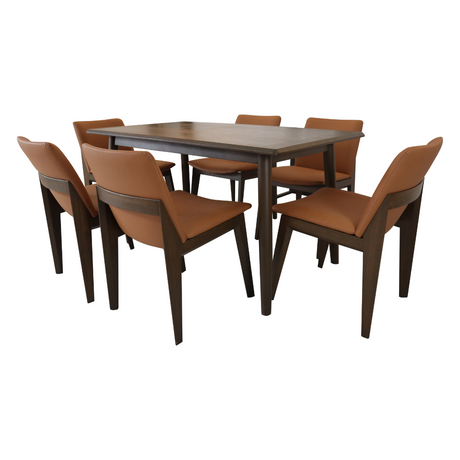 LAY Solid Wood Dining (6-Seater) | FREE WATER STAND | Payday Sale Furnigo