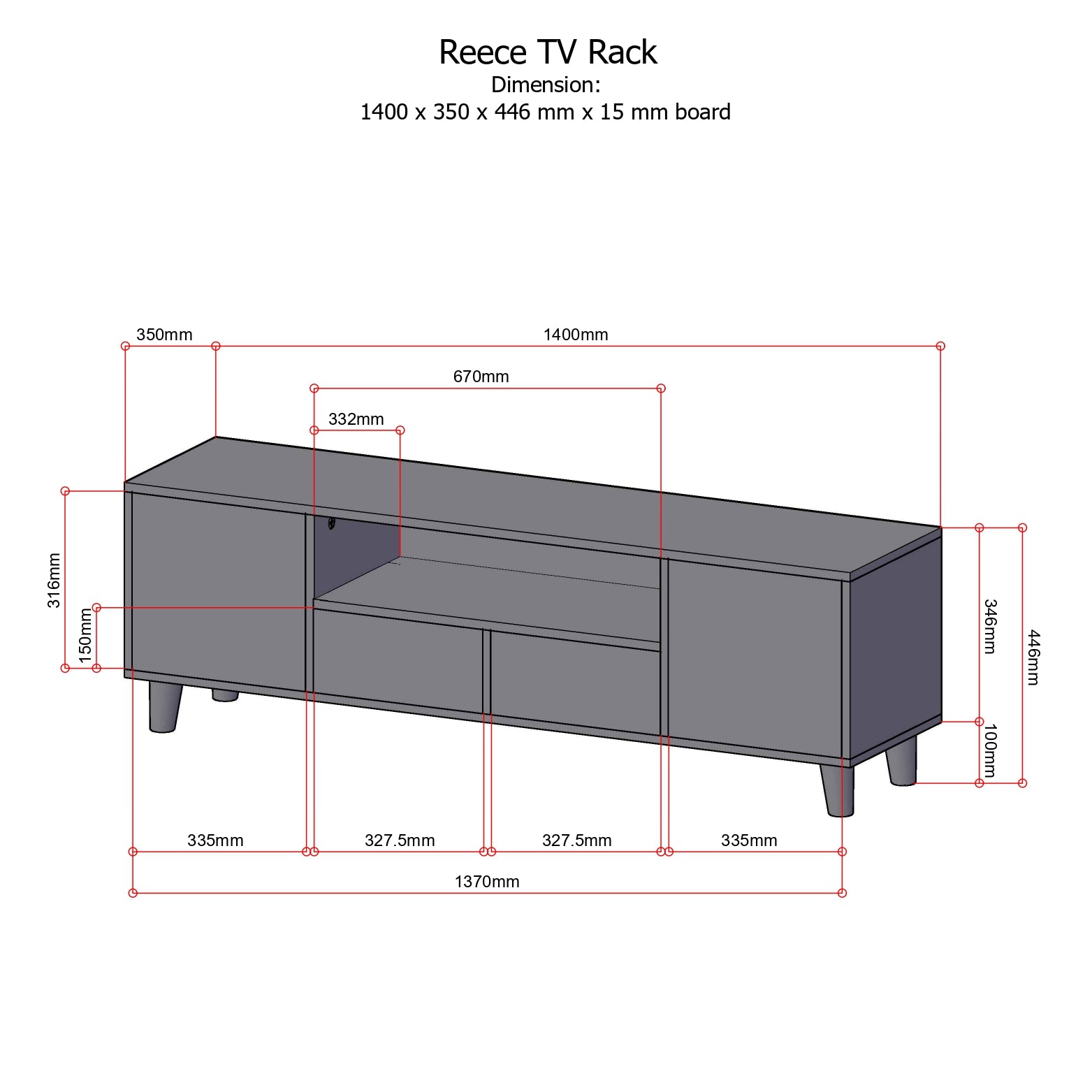 REECE TV Rack AF Home