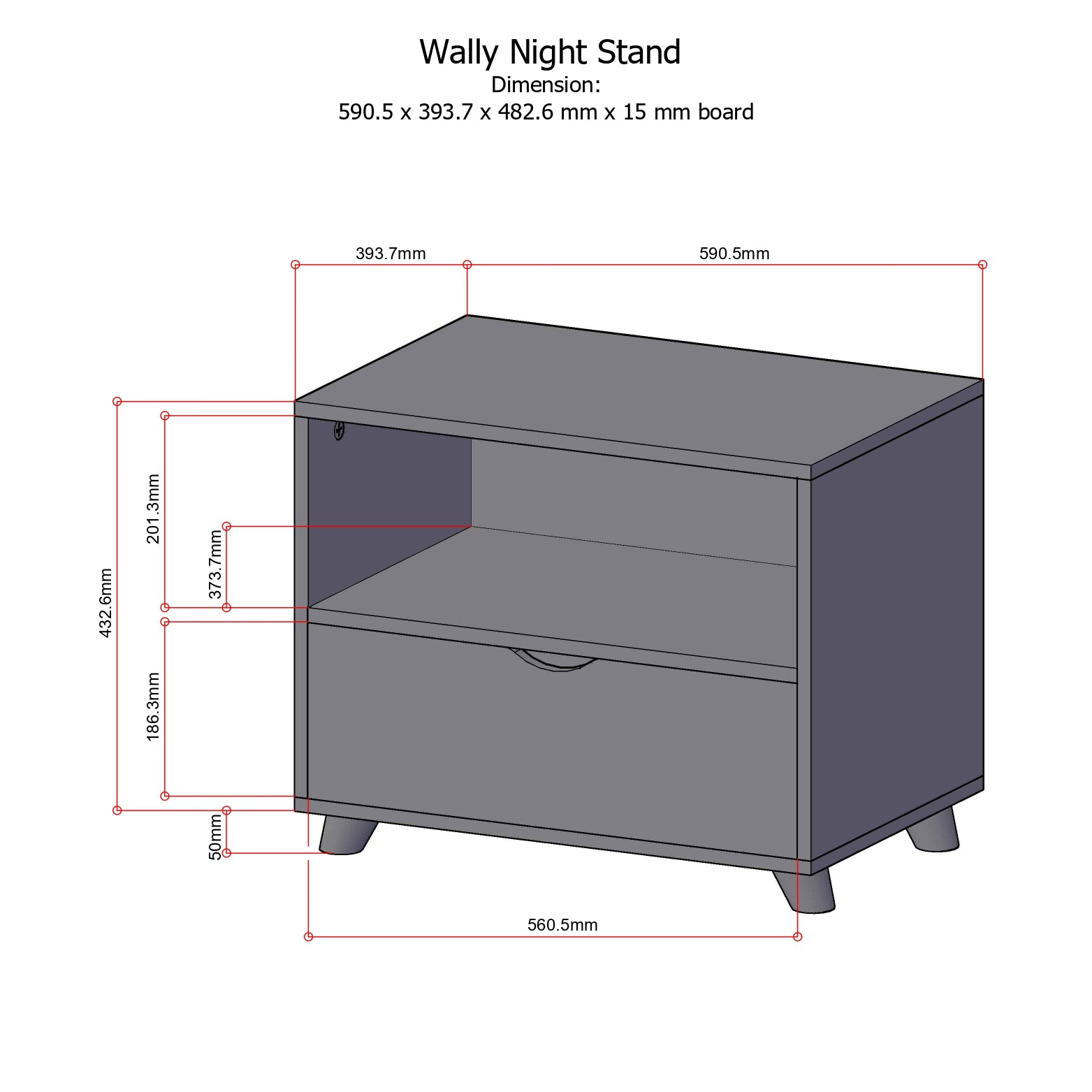 WALLY Night Stand AF Home