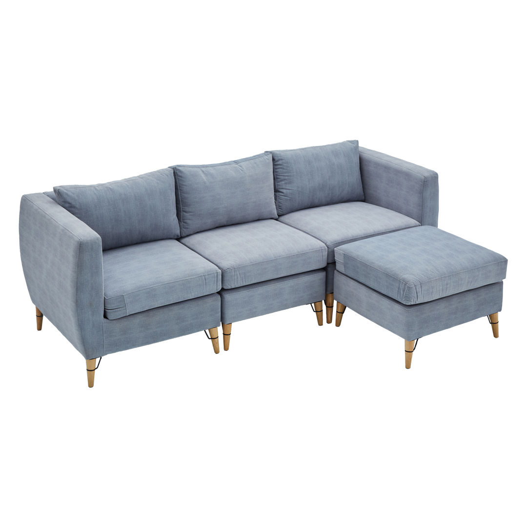 BLAINE L-Shape Fabric Sofa furnigo
