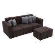 CHANDLER 3-Seater Sofa with Ottoman Furnigo