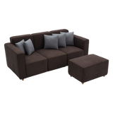CHANDLER 3-Seater Sofa with Ottoman Furnigo