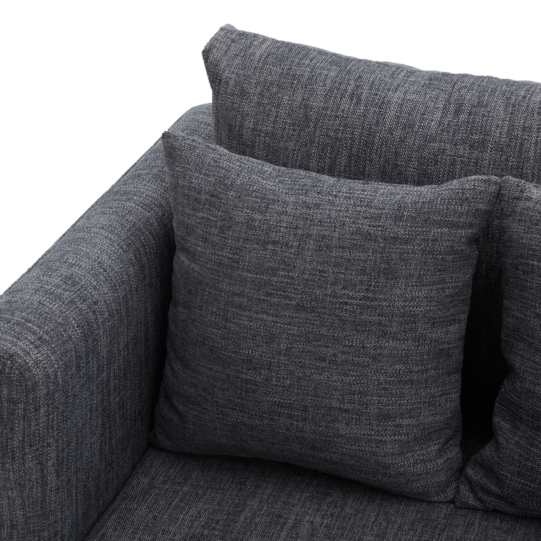 FALLON 2-Seater Fabric Sofa with Ottoman Furnigo
