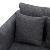 FALLON 2-Seater Fabric Sofa with Ottoman Furnigo