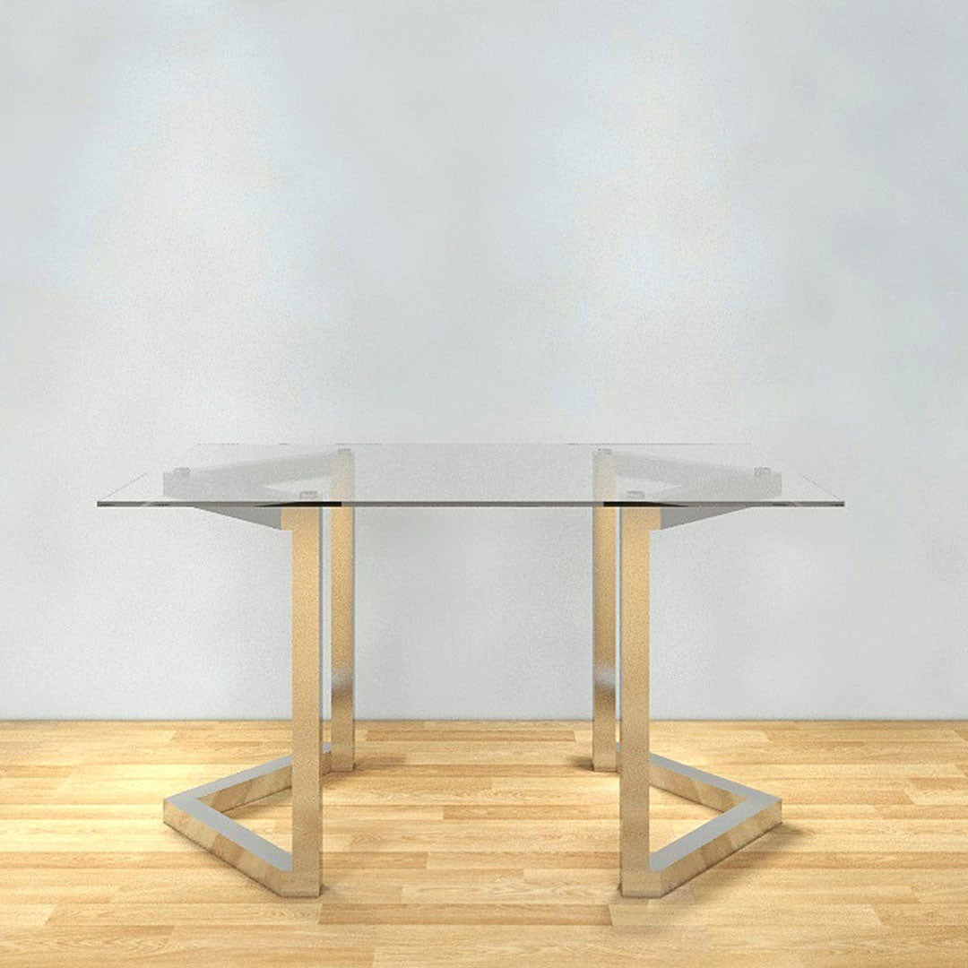 KORTEL Stainless Steel Dining Table (4-6 Seater) Furnigo