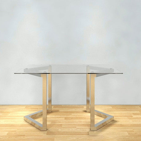 KORTEL Stainless Steel Dining Table (4-6 Seater) Furnigo