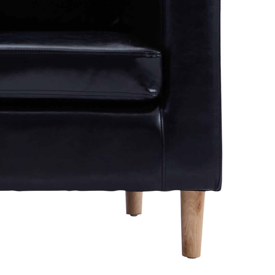 SANDER 3-Seater Leather Sofa AF Home
