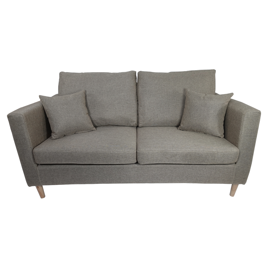 SANDY 3-Seater Fabric Sofa with Pillows Furnigo