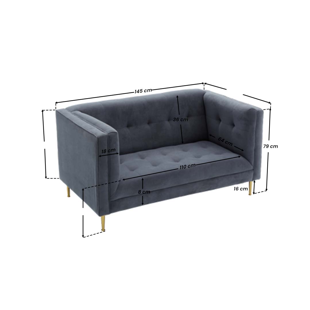 VICI 2-Seater Fabric Sofa Furnigo