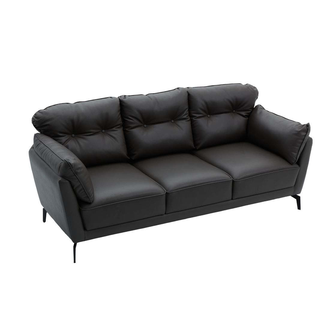 WILLY 3-Seater Leather Sofa AF Home