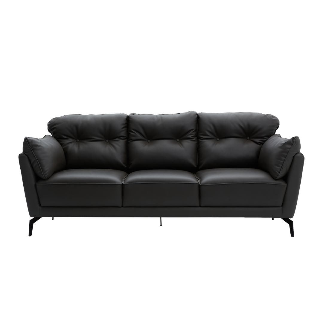 WILY 3-Seater Leather Sofa AF Home