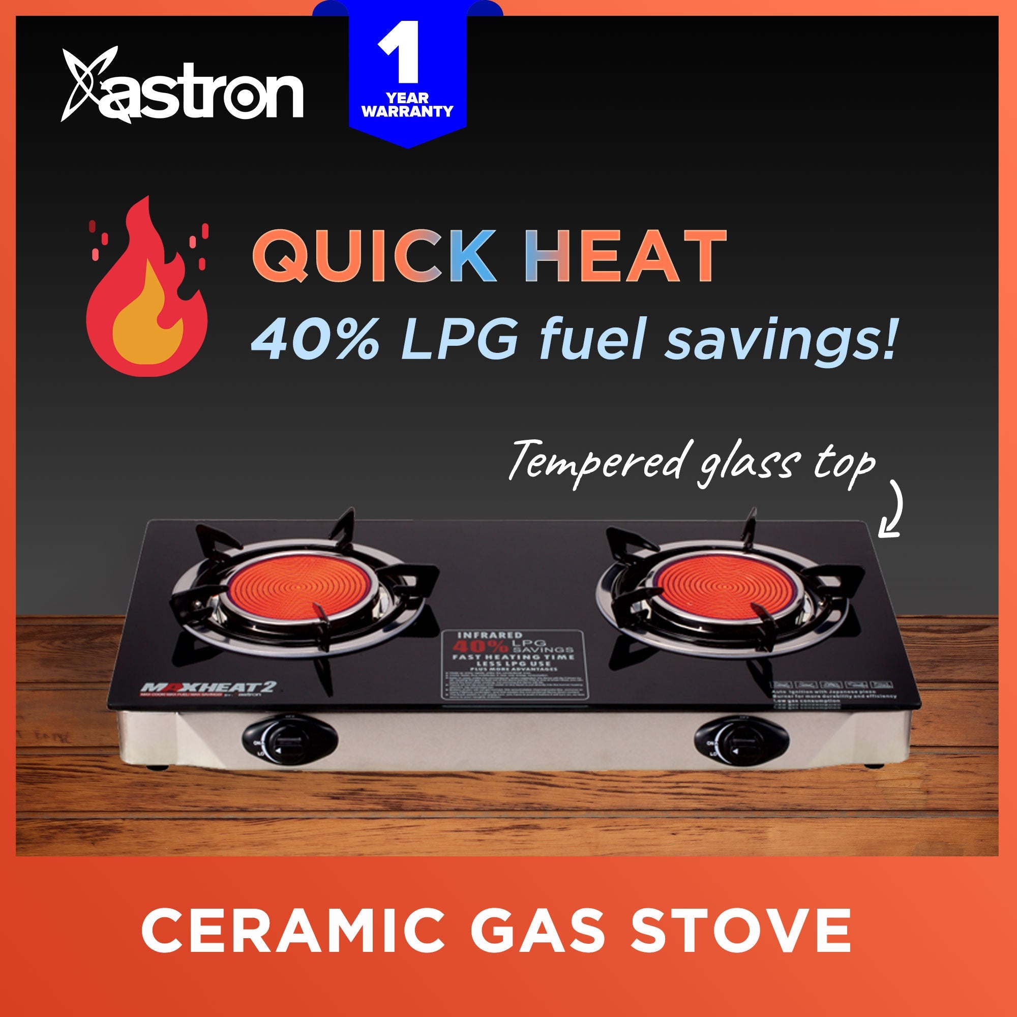 Infrared burner gas deals stove