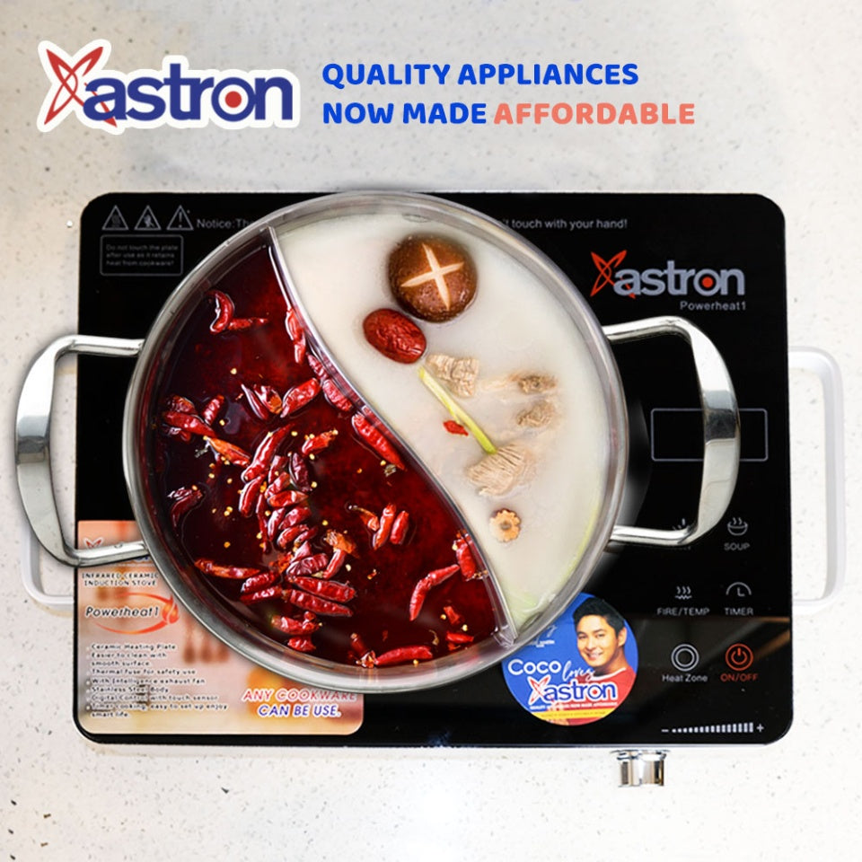 ASTRON POWERHEAT1 Infrared Ceramic Single-Burner Induction Stove Easy Touch Control Astron